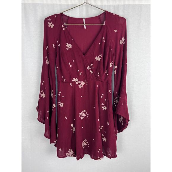 Free People Dress Jasmine Floral Embroidered Mini Boho Western ASO Maya Hart - Picture 4 of 9